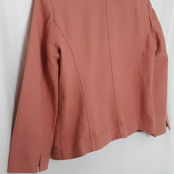 LOFT lined linen blend zip blazer - Picture 5 of 6